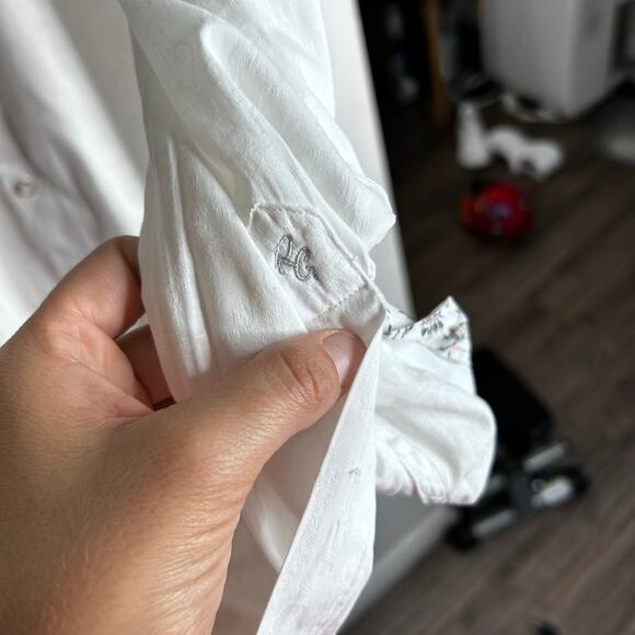 Robert Graham Paisley Contrast Cuff Classic Fit Button Front White Shirt Sz XL - Picture 7 of 11